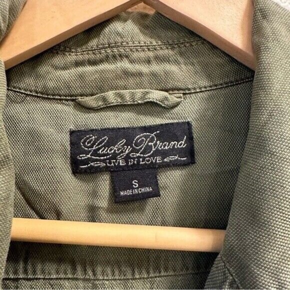 Lucky Brand Green Lyocell and Viscose Utility Vest Jacket Women’s Size Small - Picture 6 of 10